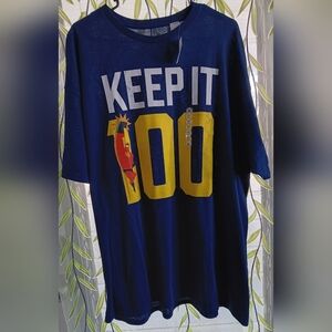 Disney Navy and Yellow 'Keep It 100' T-Shirt